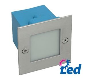 UITVERKOOP TAXI VIERKANT LED INBOUWLAMP 1,5W WIT