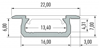 UITVERKOOP Ondiep aluminium ledstrip inbouw profiel PTB 100cm - Afbeelding 5