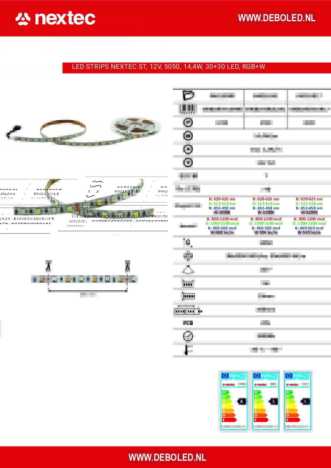 LEDSTRIP ROL RGB-W/NW/WW 60 LED PER METER IP20 - Afbeelding 2