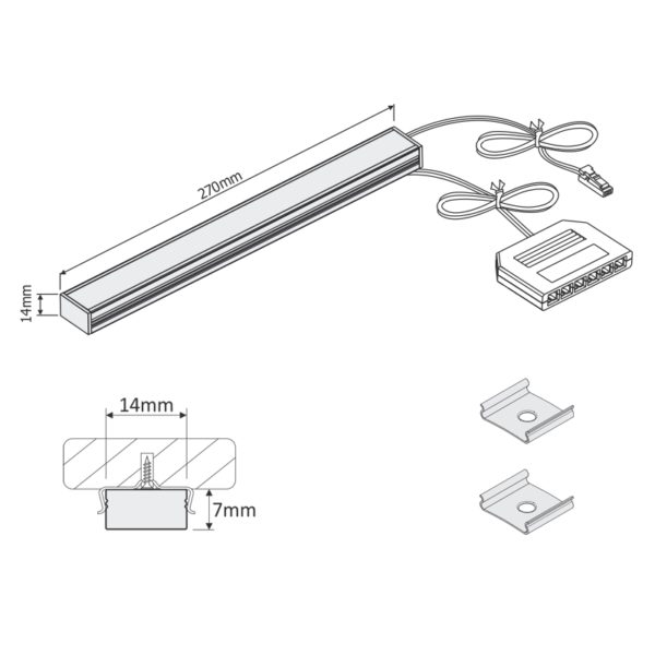 Led kast opbouw module set met inbouw schakelaar. - Afbeelding 5