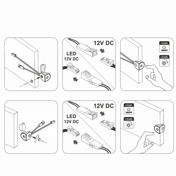 Mini led schakelaar met dimmer - Afbeelding 3