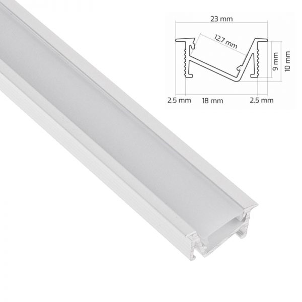 UITVERKOOP Aluminium ledstrip inbouw profiel WL 100cm - Afbeelding 2