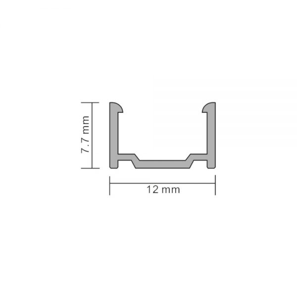 NEON 10x10mm Ledstrip profiel 1 meter