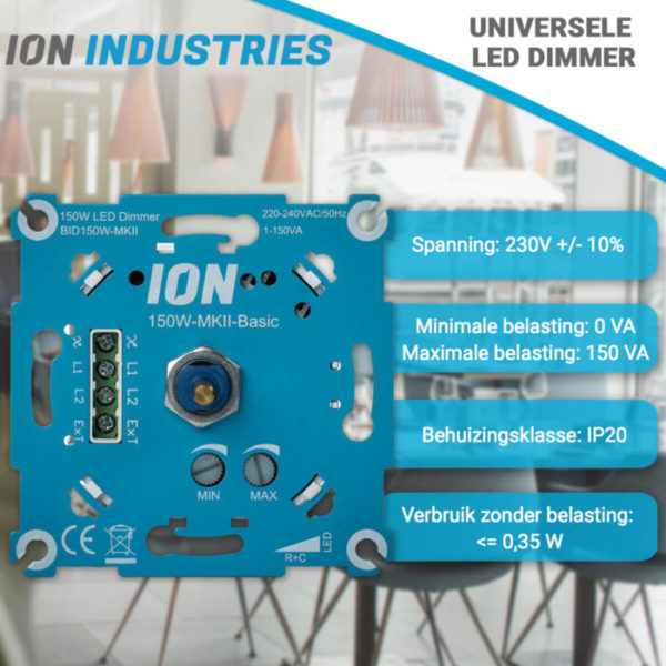 UITVERKOOP Professionele ION LED Dimmer Inbouw  0.3-150 Watt - Afbeelding 4