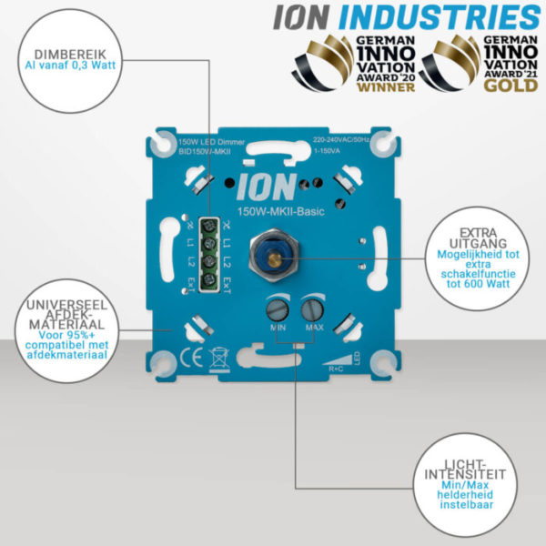 UITVERKOOP Professionele ION LED Dimmer Inbouw  0.3-150 Watt - Afbeelding 5