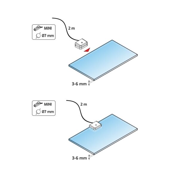 DESIGN LIGHT GLASPLAAT CLIP 3D - Afbeelding 3