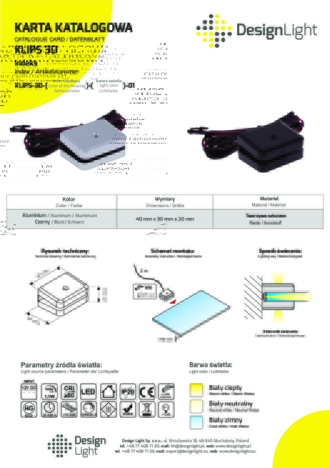 DESIGN LIGHT GLASPLAAT CLIP 3D - Afbeelding 5